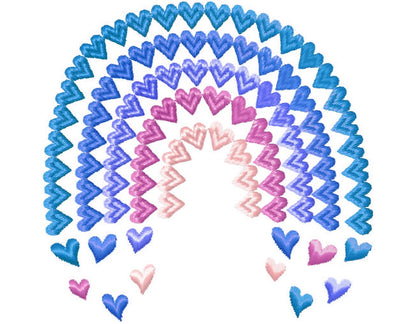 Heart Rainbow Falling Hearts