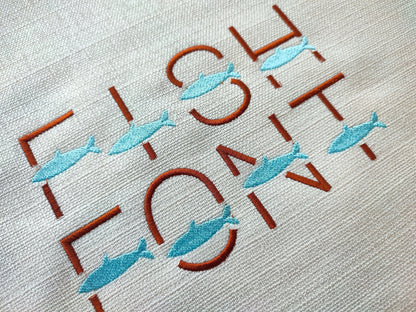 Satin Stitch Fish Font