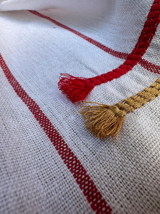 Rope Stitch Font with Fringed Tassel