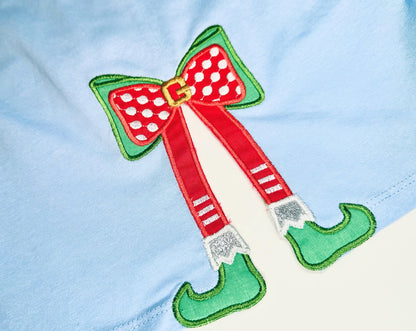 Christmas Elf Bow Split Side Seam