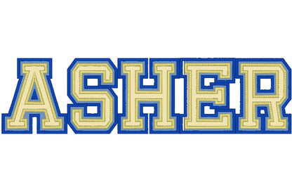 Double Applique Athletic Sport Font