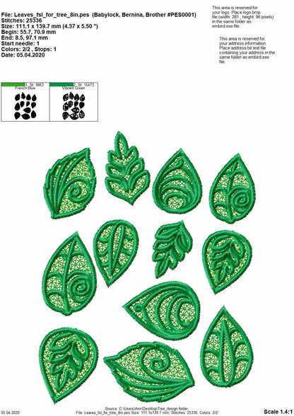 Lovely Tree with Lace Leaf FSL