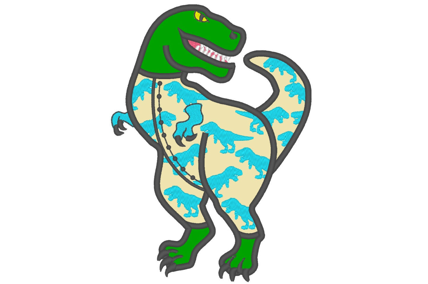 T-Rex Pajama Party Applique