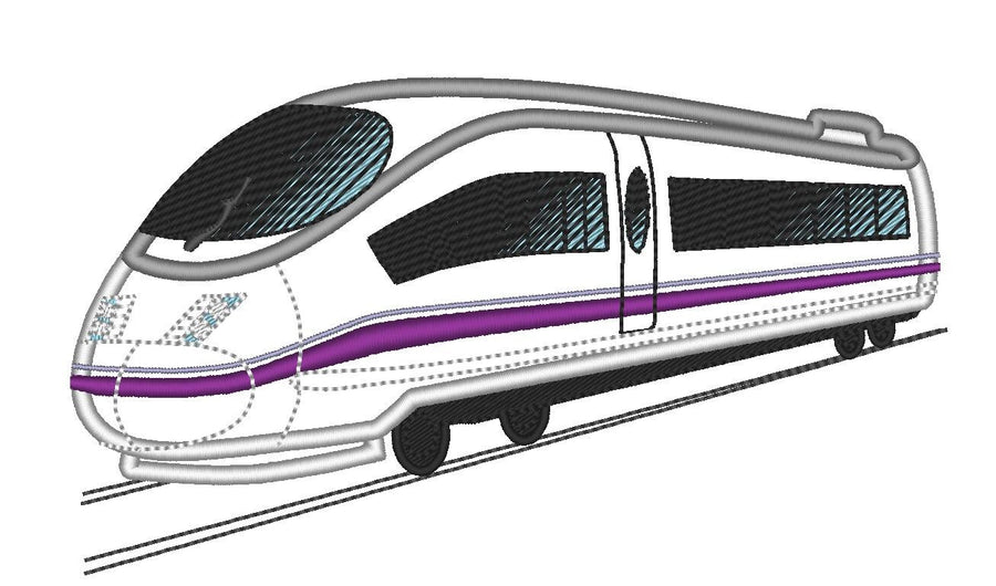 Speed Fast Train Applique