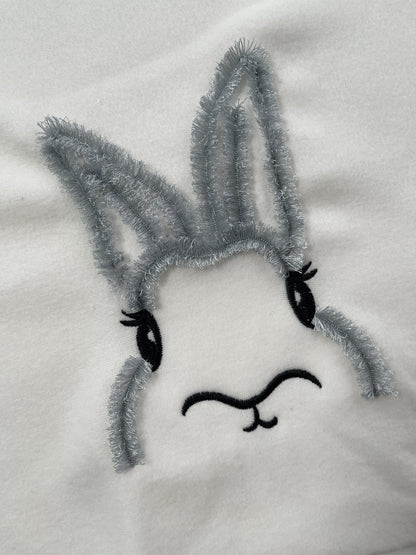 Fringed Easter Peeking Bunny