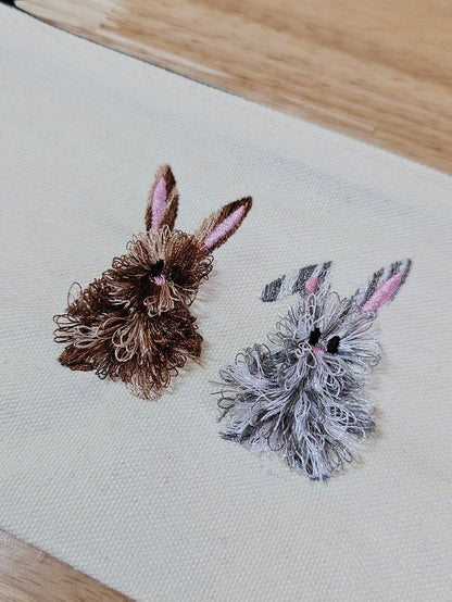 Fringed Easter Bunny 3 in a row