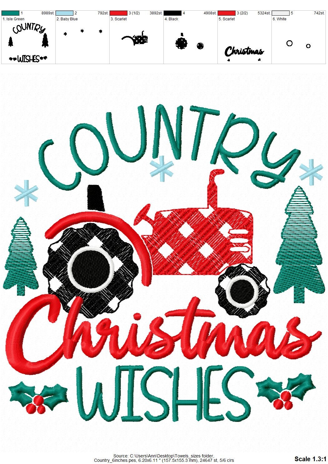 Country Christmas Wishes Saying
