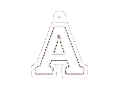 Puffy Puff Foam Greek Monogram Keychain