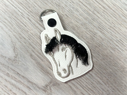 Fringed Mane Horse Keychain