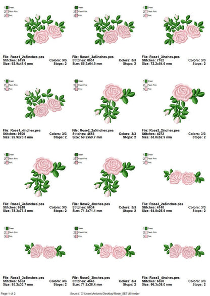 Accent Mini Rose Flower Set of 5