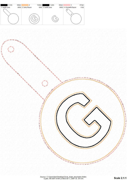 Special Puffy Puff Foam Round Keychain