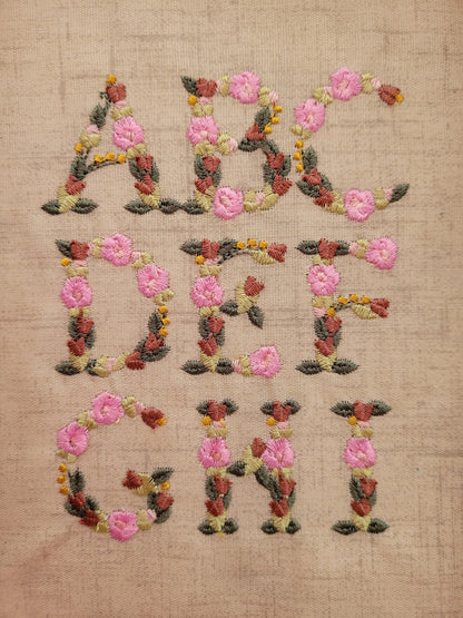 Mini Roses Floral Font