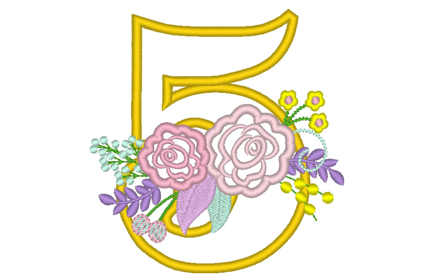 Shabby Chic Floral Birthday Numbers