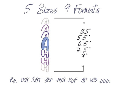 Stacked Satin Stitch Fancy Font