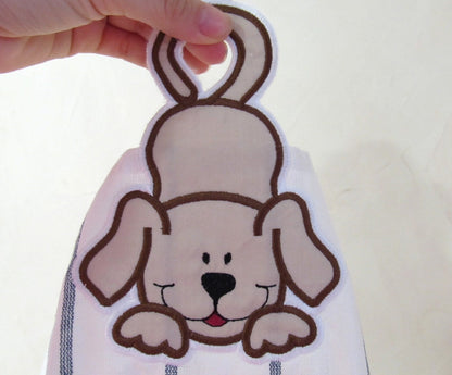 Funny Puppy Towel Hanging Hole Topper