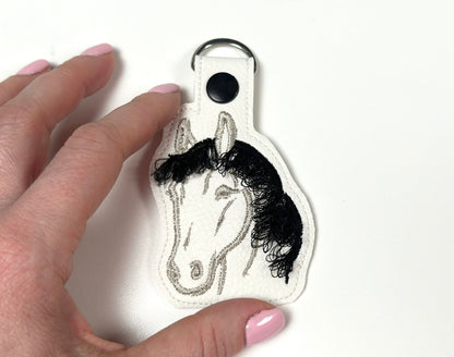 Fringed Mane Horse Keychain