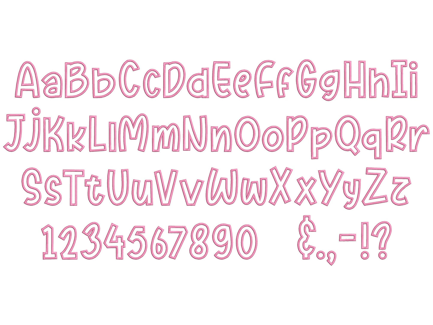 Baby Applique Font
