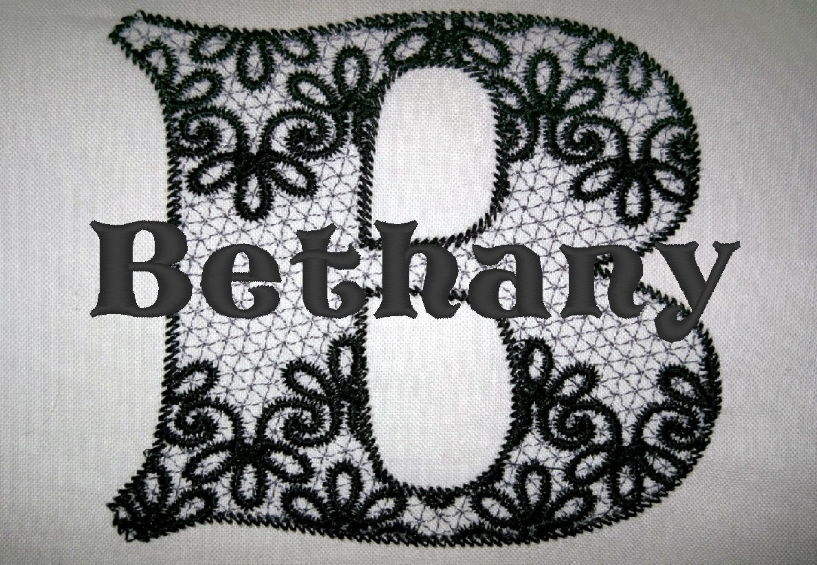 Delicate Lace Split Monogram Font