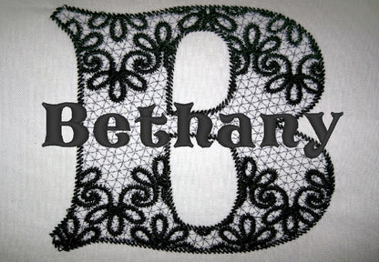 Delicate Lace Split Monogram Font