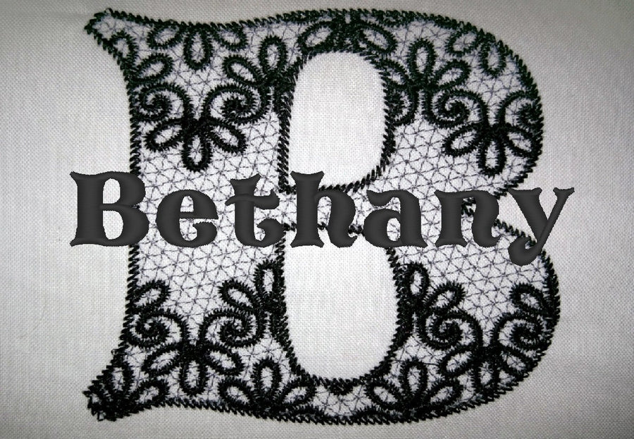 Delicate Lace Split Monogram Font