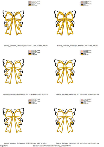 Butterfly And Bow Applique