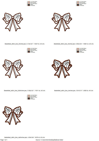 Basketball Side Bow Applique