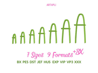 Rope Stitch One Height Font