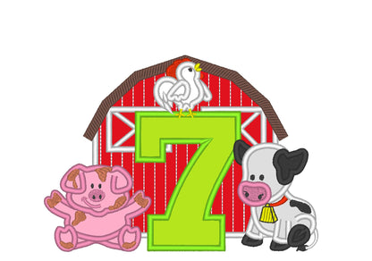 Farm Animals Birthday Numbers