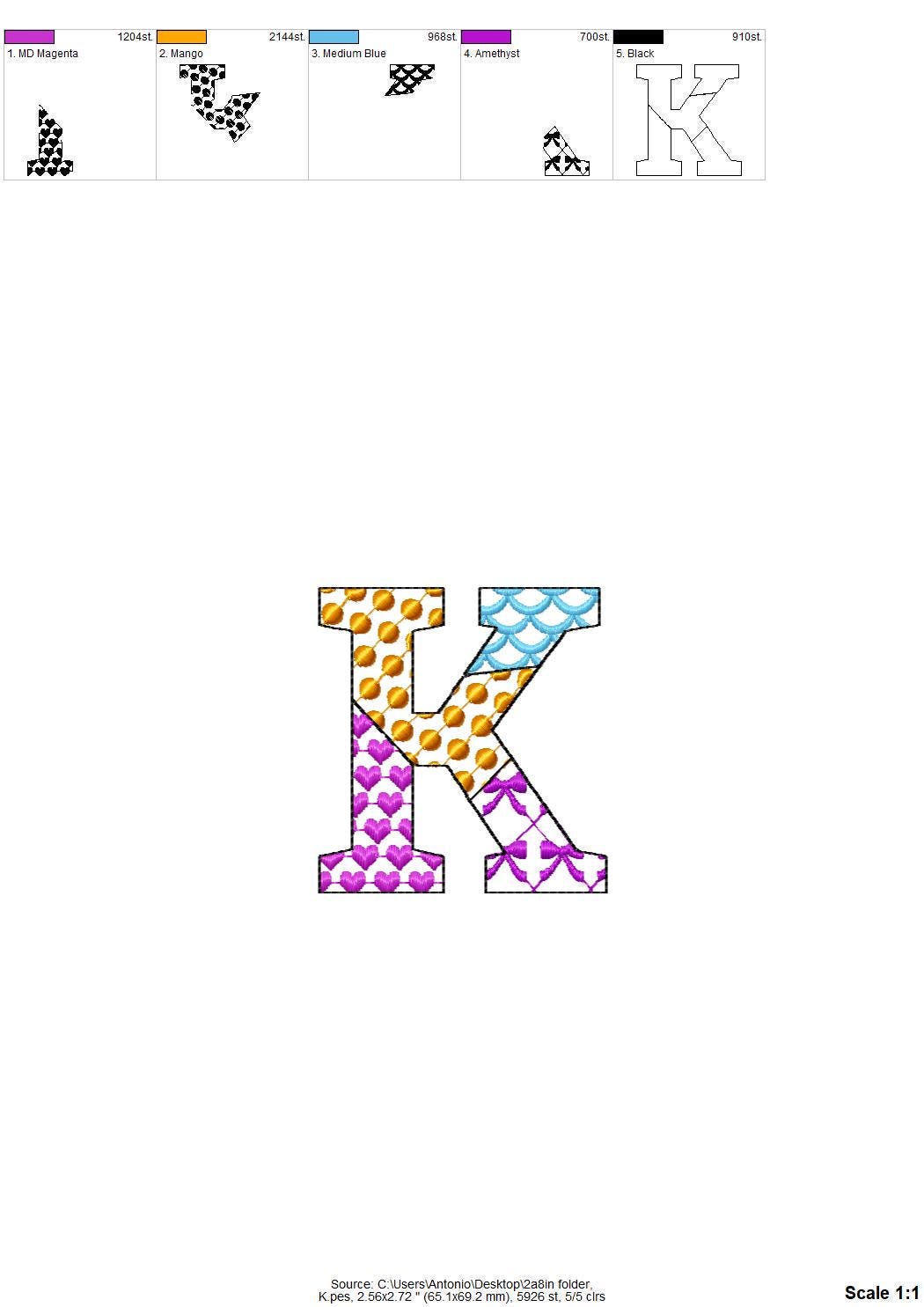 Patchwork Patterned Block Font