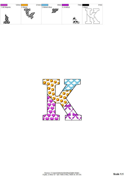 Patchwork Patterned Block Font