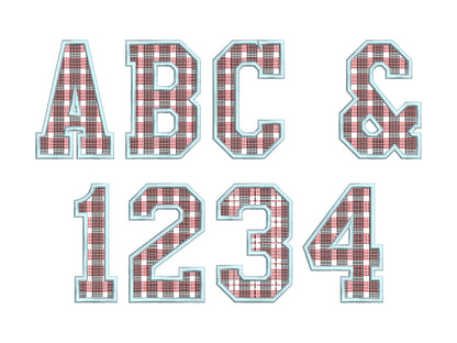 Gingham Plaid Block Font
