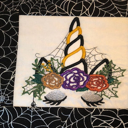 Shabby Chic Floral Halloween Unicorn