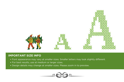 Christmas Cross Stitch Font