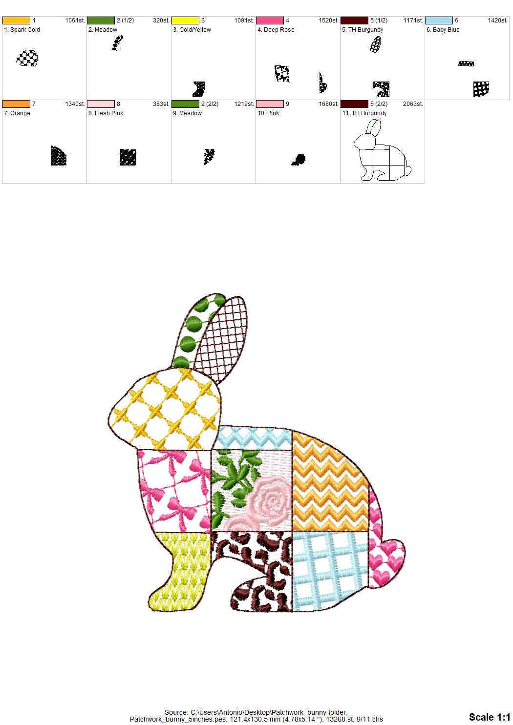 Patchwork Patterned Farm Animals Set