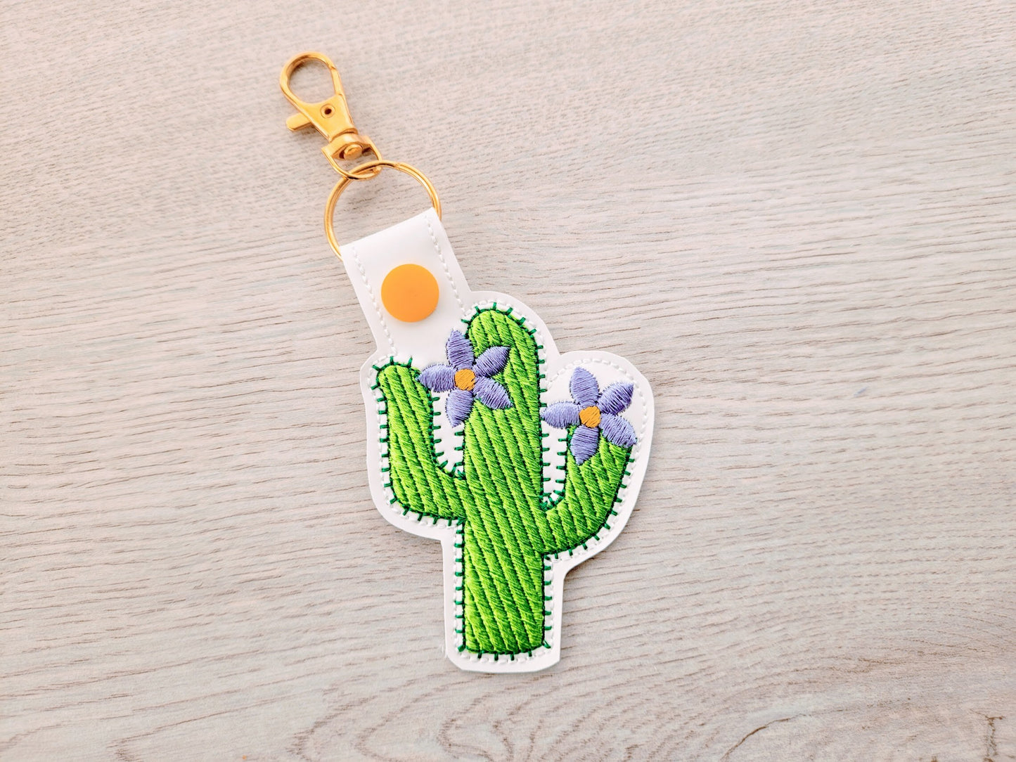 Floral Cactus Keychain