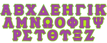 English and Sororities Greek Font Set of 2