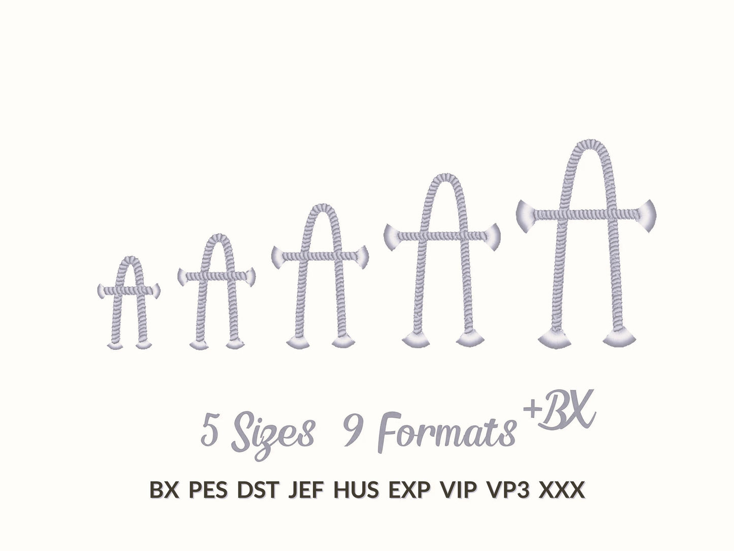 Rope Stitch Font with Fringed Tassel