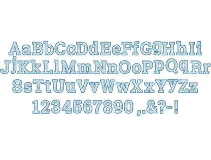 Classy Plaid Patterned Font Applique