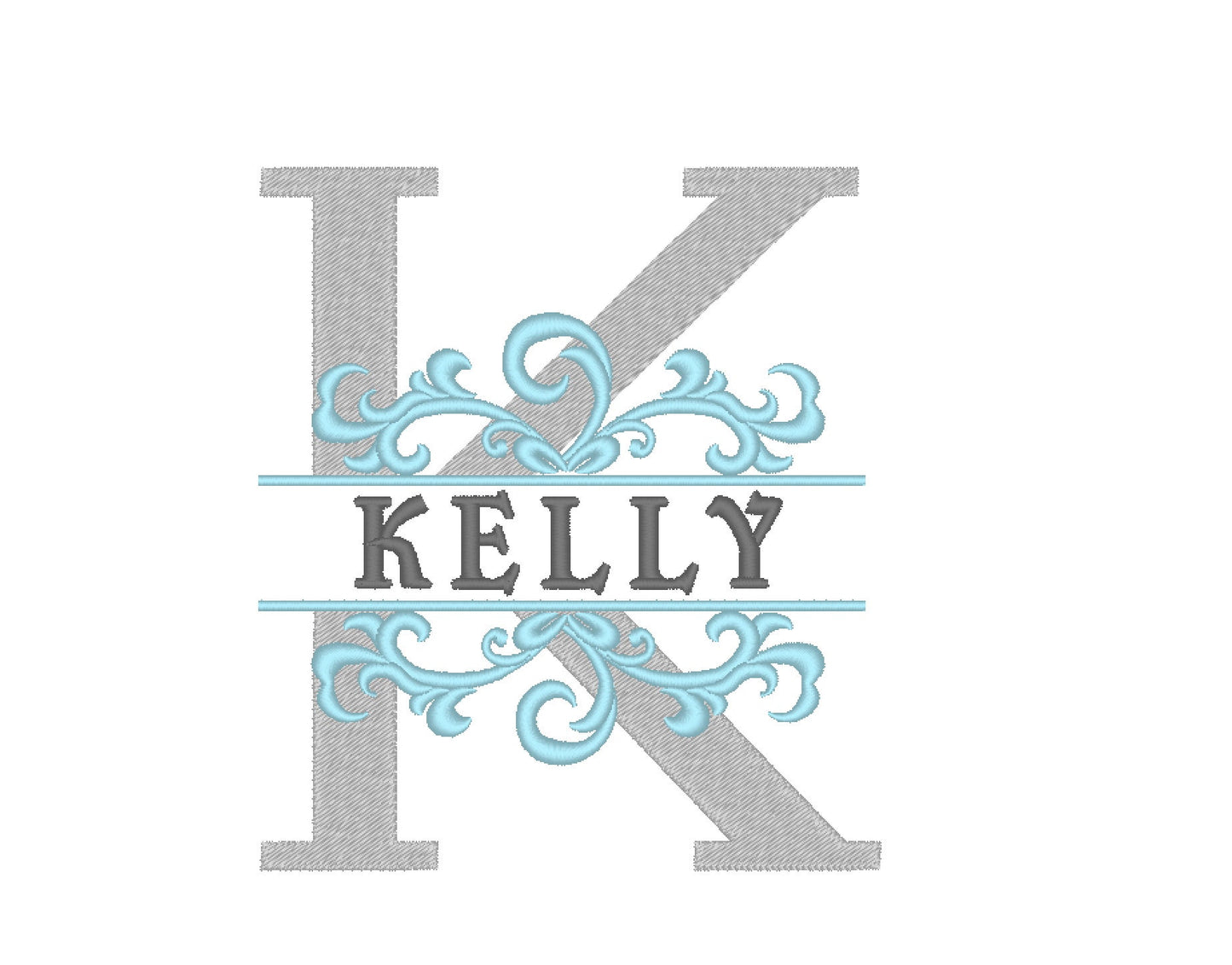 Split Garden Flag Lace Swirl Monogram