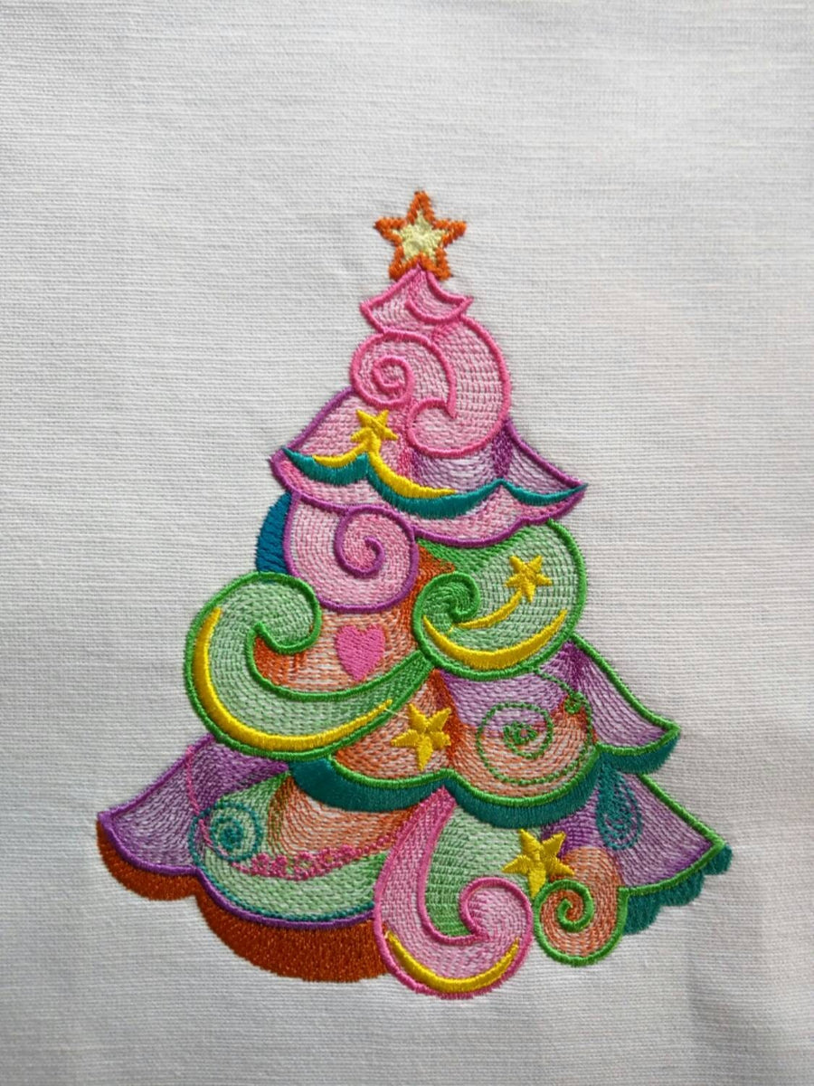 Swirl Merry Christmas Tree