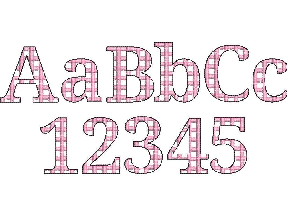 Checkered Gingham Plaid Font