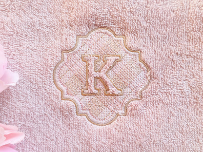 Embossed Towel Gingham Monogram Font