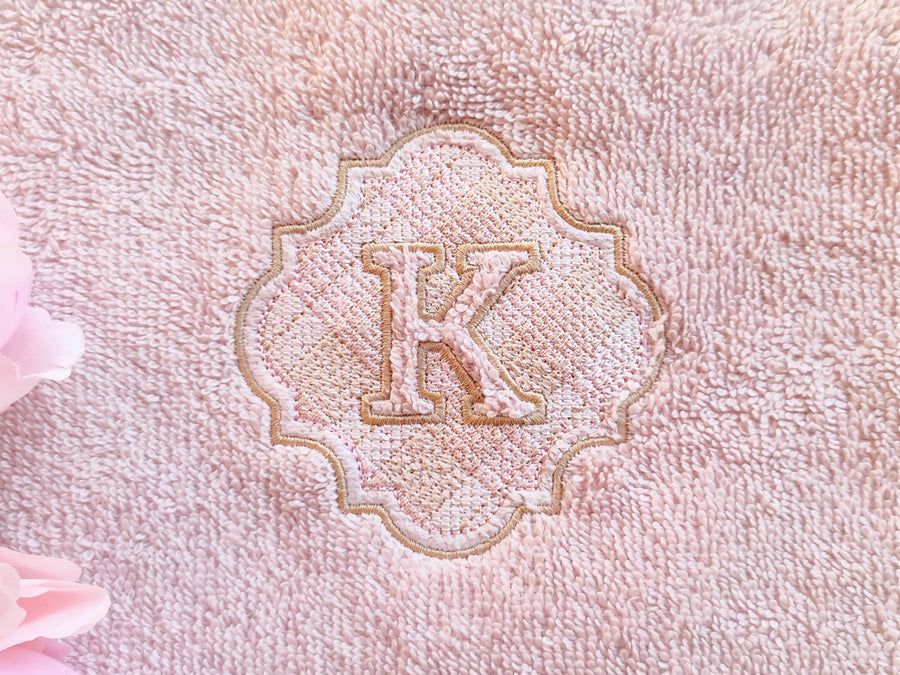 Embossed Towel Gingham Monogram Font