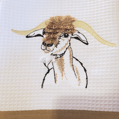 Cute Fringed Farm Goat