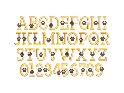 Puff Puffy Foam Dog Cat Paw Font