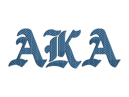 Old Style Textured Waffle Stitch Greek Font