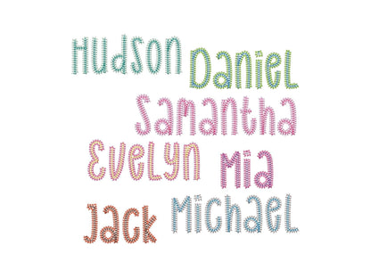 2-Color Urban Chain Stitch Font