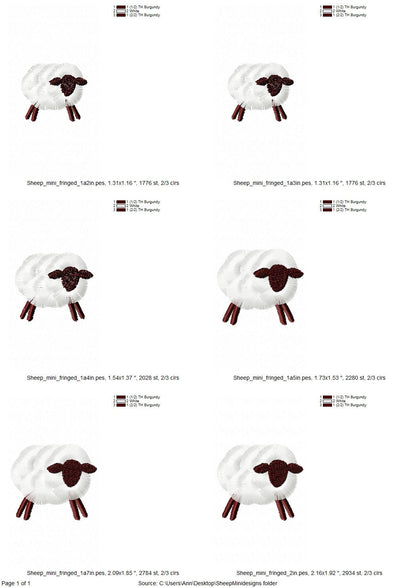 Mini Fringed Sheep Lamb Baby