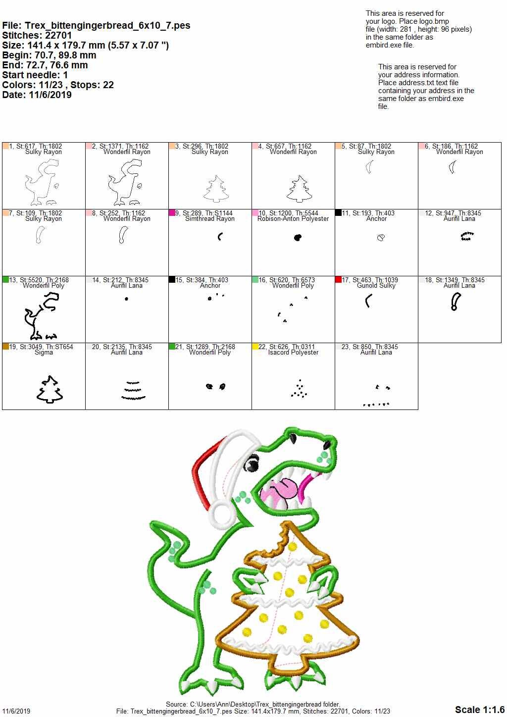 Bitten Christmas Tree and T-Rex