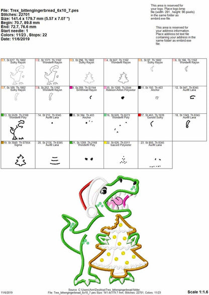 Bitten Christmas Tree and T-Rex